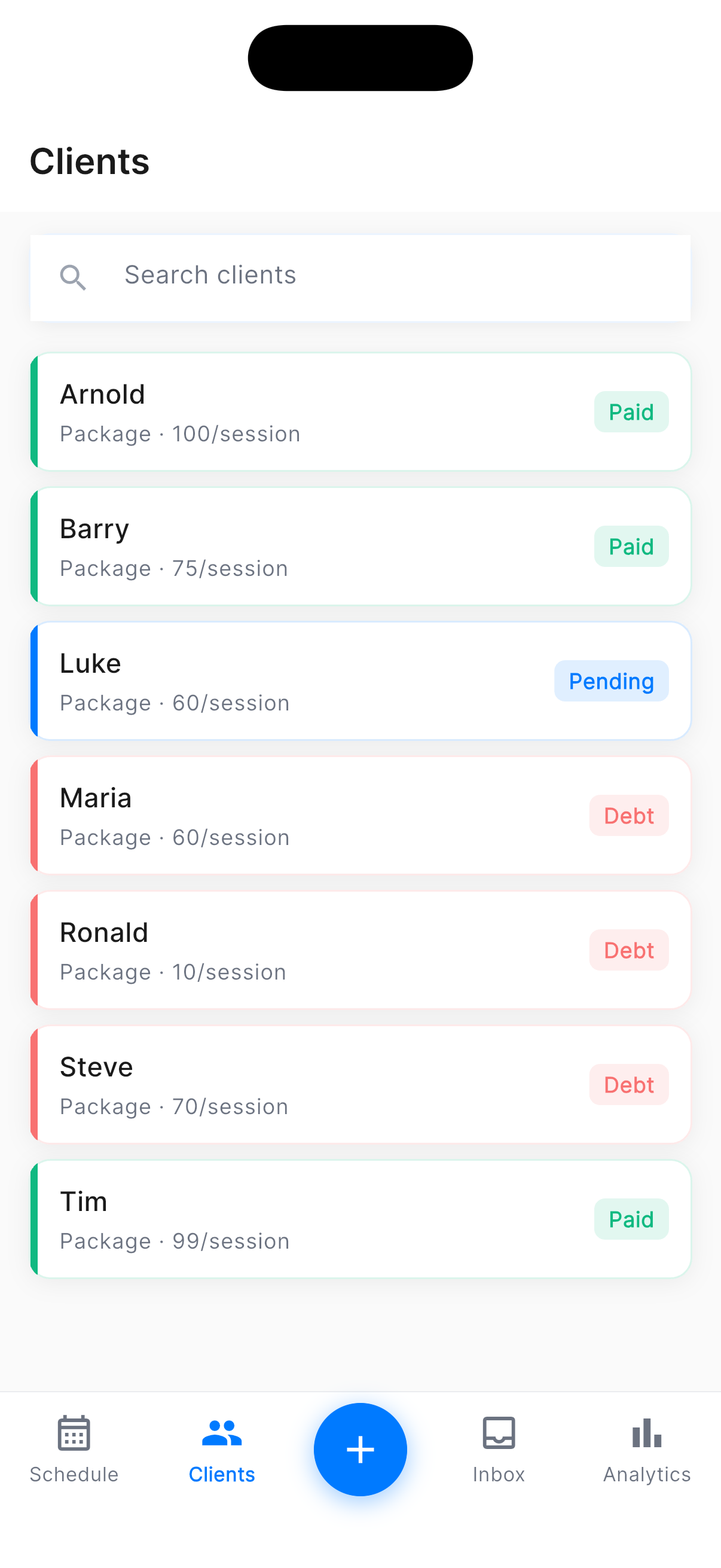 Clients list